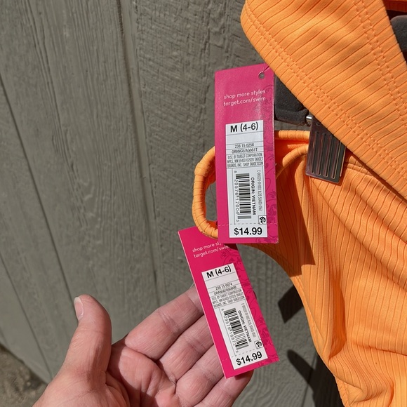 Xhiliration orange bikini. Size M. NWT. - Picture 3 of 3